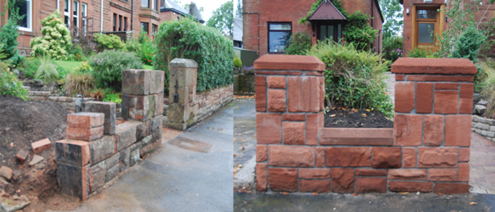 Stone wall restoration